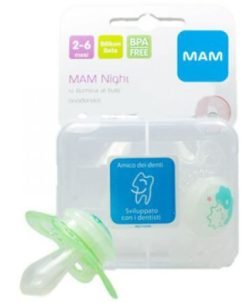 Mam Night 2-6 Mesi Succhietto Silicone 2 Pezzi