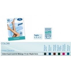 Sauber Collant 70 Supercoprente Castagna Taglia 4