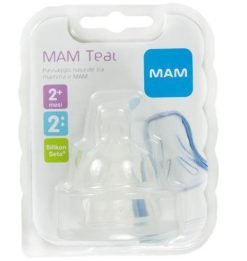 MAM Tettarelle di Ricambio 2 mesi + Silicone 2 pezzi