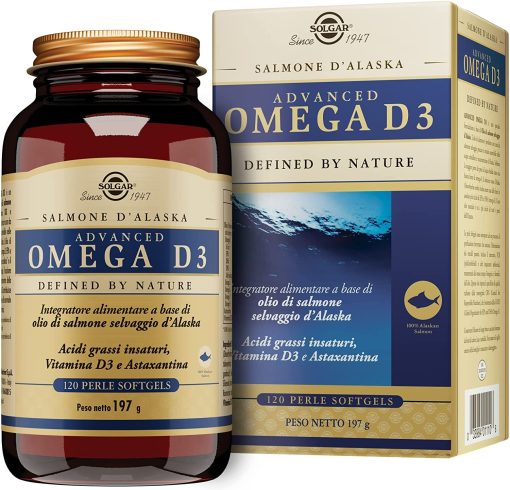 Solgar Advanced Omega D3 Integratore Colesterolo 120 Perle