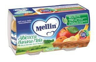 Mellin Omogeneizzato Albicocca Bnana E Mela 2 X 100 grammi - legend