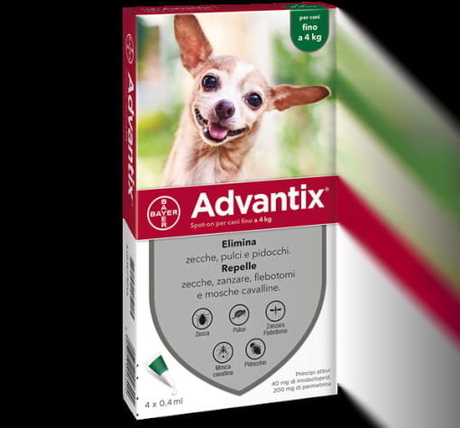 Advantix Spot On 4 Pipette Cani Di Peso Fino A 4 Kg