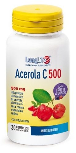 Longlife Acerola C 500 Aroma Frutti Di Bosco 30 Compresse Masticabili