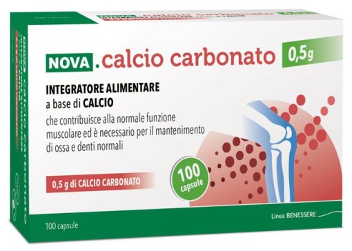 Nova Calcio Carbonato 0,5 grammi 100 Capsule