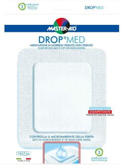Master Aid Drop Med Medicazioni 15x17 cm 3 Pezzi