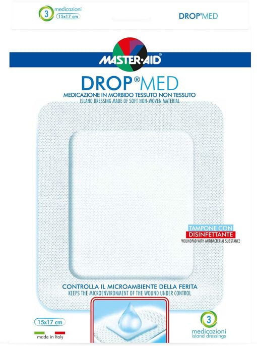 Master Aid Drop Med Medicazioni 15x17 cm 3 Pezzi