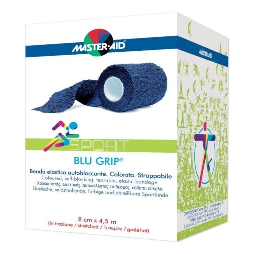 Master-Aid Sport Blu Grip Benda Elastica 8 cm X 450 cm