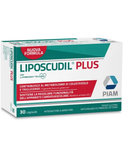 Liposcudil Plus Integratore per Colesterolo e Trigliceridi con Berberina, Carciofo e Olivo Nuova Formula 30 Capsule