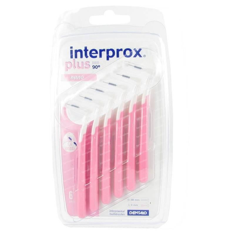 Interprox Plus Nano Scovolino Conico Rosa 0.6 Mm 6 Pezzi - Interprox Plus Nano Scovolino Conico Rosa 0.6 Mm 6 Pezzi