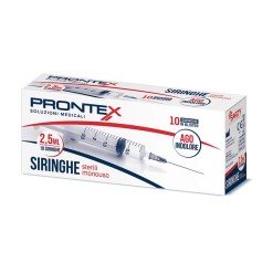 Prontex Siringhe Sterili 2,5 ml con Ago Confezione 10 Pezzi