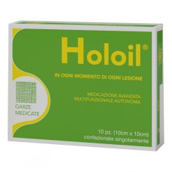 Holoil Garze Medicate 10 cm X 10 cm 10 Pezzi