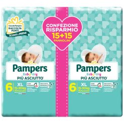 Pampers Baby Dry Duo Xl 15-30 Kg 30 Pezzi