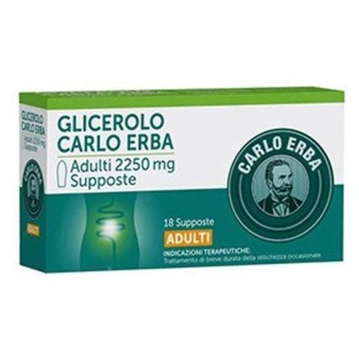 Glicerolo Carlo Erba Adulti 18 Supposte 2250 mg