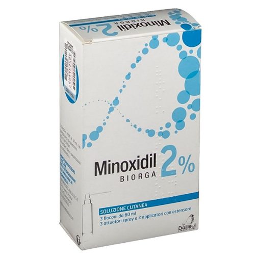 Minoxidil Biorga Soluzione 2% 3 Flaconi 60 ml