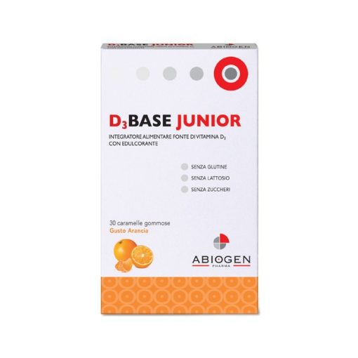 D3base Junior 30 Caramelle Vitamina D 600 U.I. Arancia