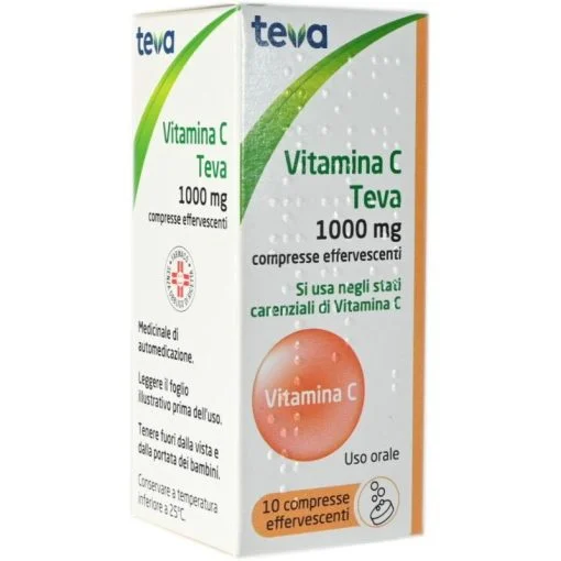 VITAMINA C TEVA 1000 mg 10 compresse effervescenti