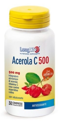 Longlife Acerola C 500 Aroma Arancia 30 Compresse Masticabili