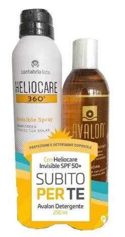 Heliocare Invisible Spray 50 + Avalon Detergente Fluido 250 ml