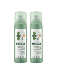 Klorane Shampoo Secco Ortica Capelli Scuri Duo Pack 2x150 ml