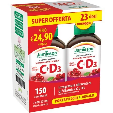 Jamieson Vitamina C+D Promo Duo Pack 2x75 Compresse