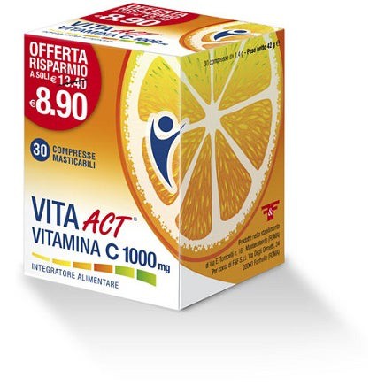 Vitamina C Act 1000 30 Compresse Masticabili - Vitamina C Act 1000 30 Compresse Masticabili