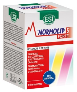 Normolip 5 Forte Integratore per il Colesterolo con Berberina Riso Rosso Fermentato e Cardo Mariano 60 Compresse