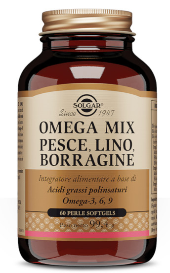 Omega Mix Pesce Lino Borragine 60 perle - Omega Mix Pesce Lino Borragine 60 perle