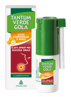 Tantum Verde Activ Gola 0,25% Spray Mucosa Orale 15 ml gusto Camomilla e Miele