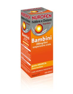 Nurofen Febbre E Dolore Orale Sosp 100 ml 200 mg/5 ml Arancia Senza Zucchero Con Siringa