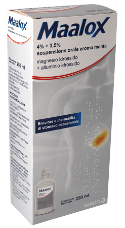 Maalox Orale SOSP 250 ml 4 %+35 % GMM