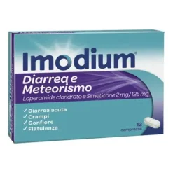 Imodium Diarrea e Meteorismo 12 compresse