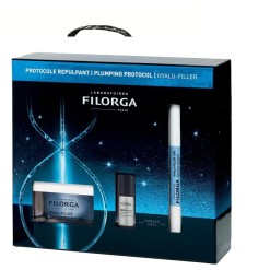 Filorga Cofanetto Natale Hyalu-Filler – Siero NCEF 5 ml + Crema 50 ml + Trattamento Labbra Idratante e Rimpolpante 4 ml