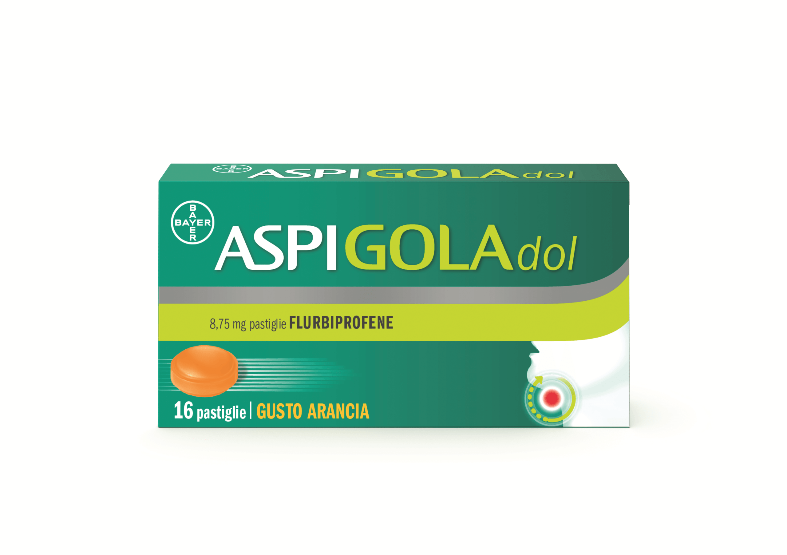 Aspigoladol 8,75 mg Gusto Arancia 16 pastiglie - Aspigoladol 8,75 mg Gusto Arancia 16 pastiglie