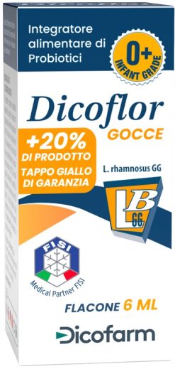 Dicoflor Integratore di Probiotici con Lactobacillus rhamnosus GG Gocce 6 ml