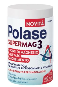 Polase SuperMag 3 Magnesio + Vitamina B6 Polvere Barattolo 120 grammi
