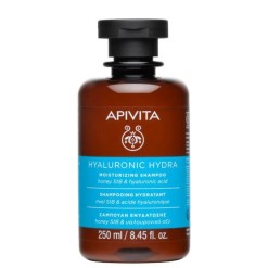 Apivita Hyaluronic Hydra Shampoo Idratante Capelli Anti-Crespo con Acido Ialuronico e Miele 250 ml