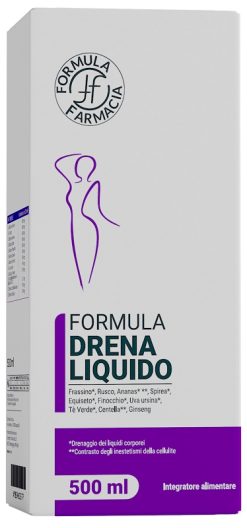 Formula Drena Liquido Integratore Drenante Depurativo Gambe Pesanti 500 ml