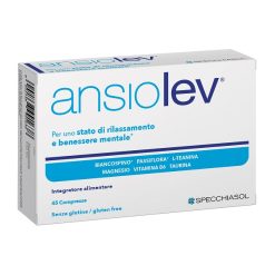Ansiolev Integratore per Stress e Ansia con Magnesio L-Teanina Passiflora 45 Compresse