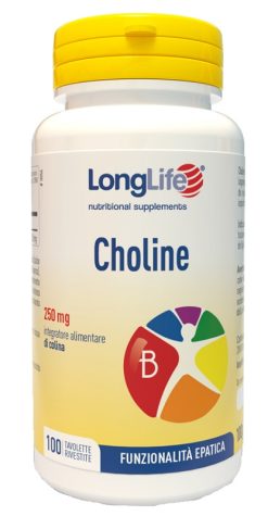 LongLife Choline 250 mg Integratore Colina Fegato Memoria Metabolismo 100 Tavolette