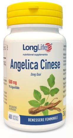LongLife Angelica Cinese 500 mg Integratore Femminile Ciclo Menopausa 60 Capsule