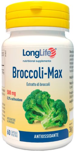 LongLife Broccoli-Max 500 mg Integratore Antiossidante 60 Capsule Vegane