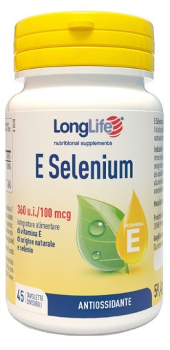 Longlife Vitamina E + Selenio Integratore Antiossidante Difese Immunitarie 45 Tavolette