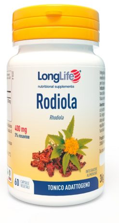 LongLife Rodiola 3%  Integratore Adattogeno Stress Energia Umore 60 Capsule