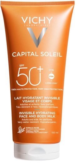 Vichy Capital Soleil Hydra Body Milk SPF50+ Latte Solare Viso Corpo 150 ml