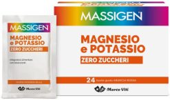 Massigen Magnesio Potassio Zero Zuccheri Integratore Sali Minerali 24 Bustine Arancia Rossa