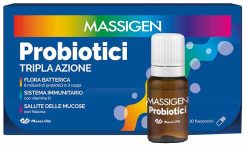 Massigen Probiotici Tripla Azione Flaconcini Fermenti Lattici Vitamina D B3 10 Flaconcini
