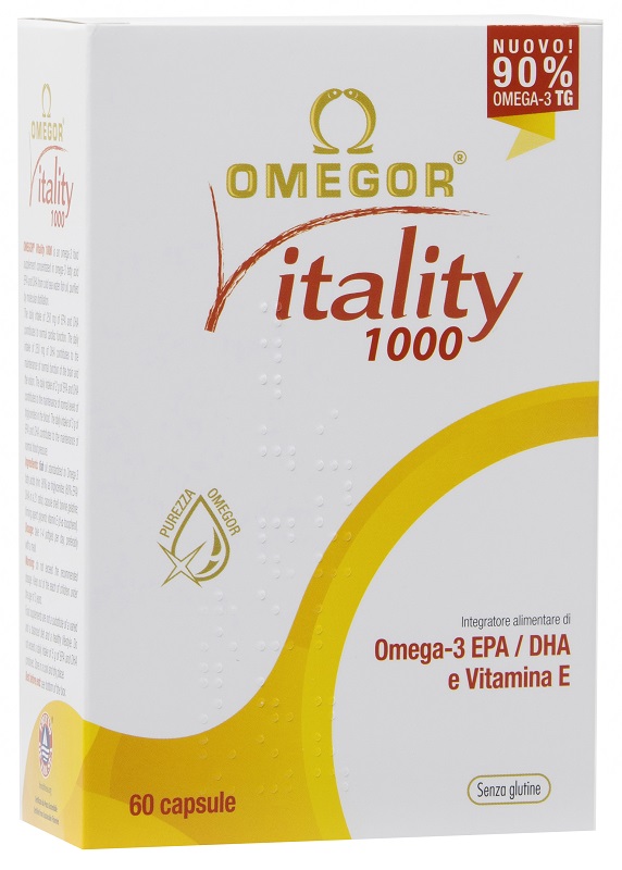 Omegor Vitality 1000 Omega 3 EPA DHA 60 Capsule Alta Concentrazione Trigliceridi - Omegor Vitality 1000 Omega 3 EPA DHA 60 Capsule Alta Concentrazione Trigliceridi
