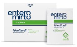 Entero Mirto Probiotici Prebiotici Inulina FOS 10 Bustine Intestino