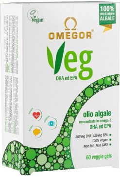 Omegor Veg Omega 3 DHA EPA da Microalghe 60 Capsule Vegetali