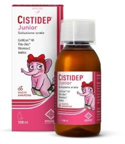 Cistidep Junior mirtillo rosso zinco e vitamina C supporto vie urinarie bambini 150 ml
